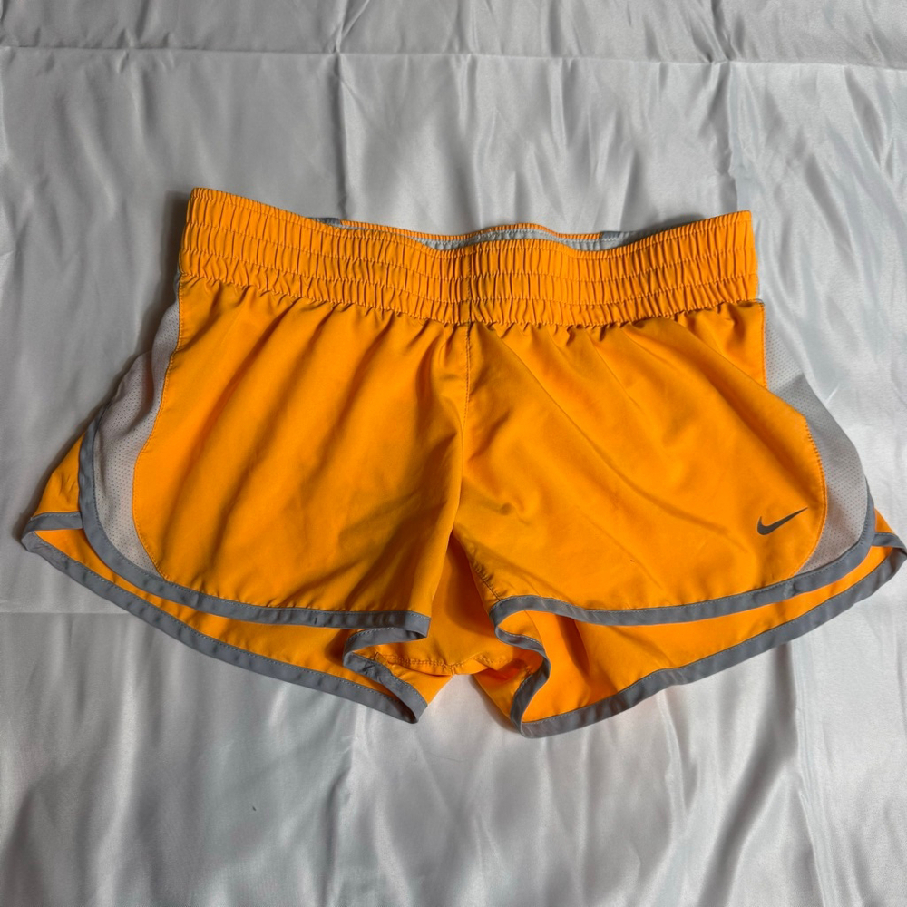 Women's Nike Orange & Gray Dri-Fit Athletic Shorts M